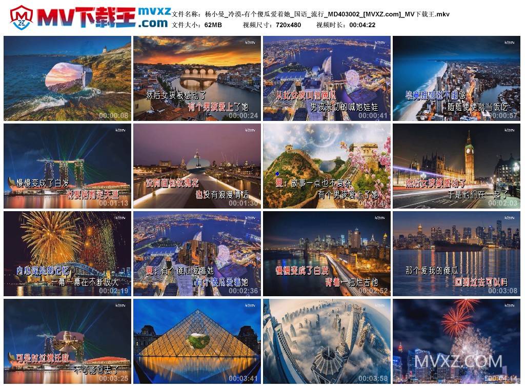 杨小曼_冷漠-有个傻瓜爱着她_国语_流行_MD403002